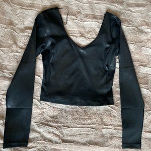 Lululemon Align Long Sleeve Shine - Black - Cropped- NWT - size 6